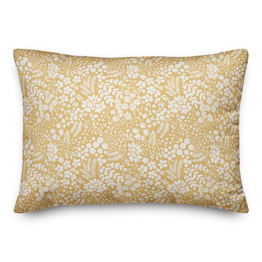 Dainty Floral Throw Pillow